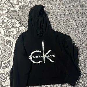 Calvin Klein Cropped Black Hoodie